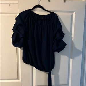 Elegant Navy Blue Women's Top